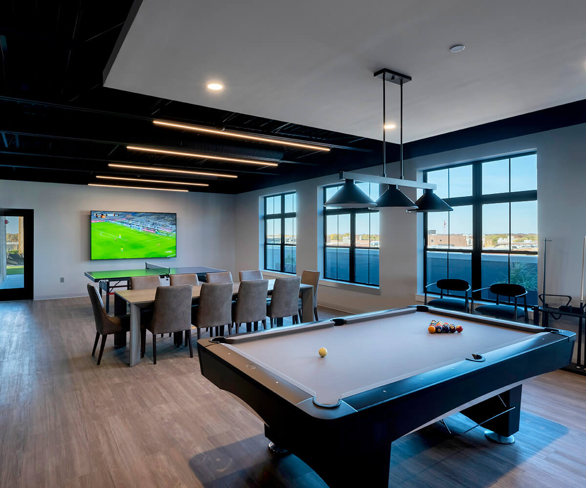 Game room at The Pearl