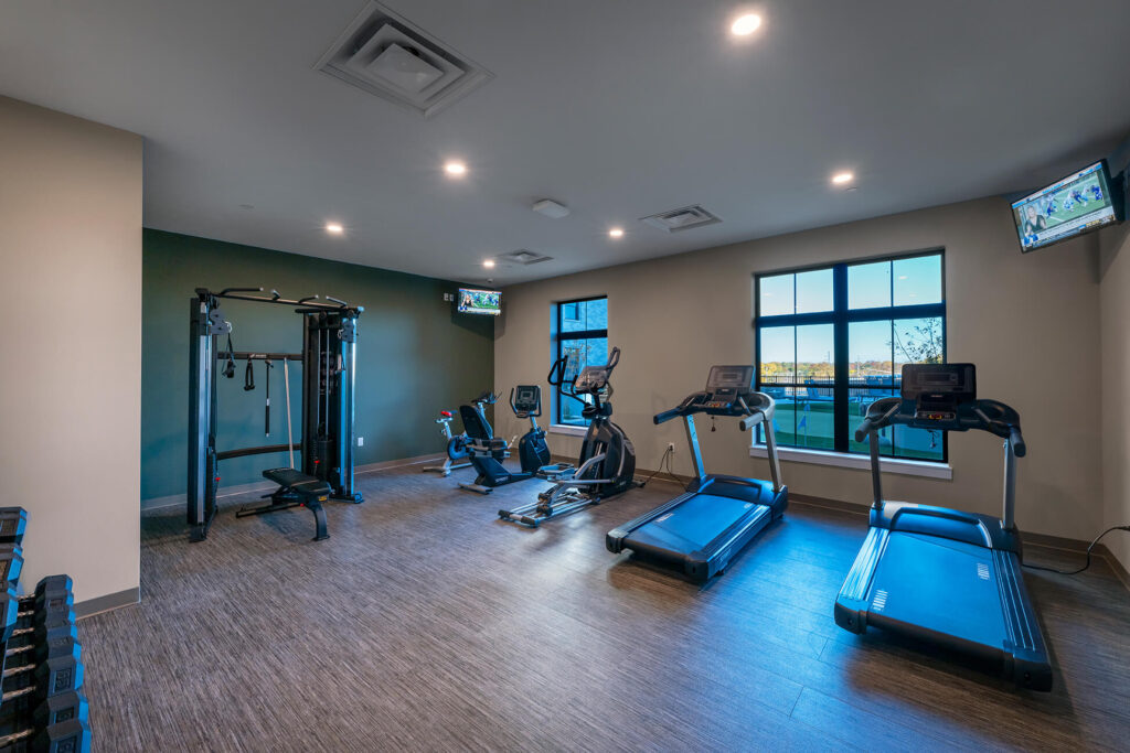 Pearl fitness center with cardio and strength equipment in downtown Fort Wayne