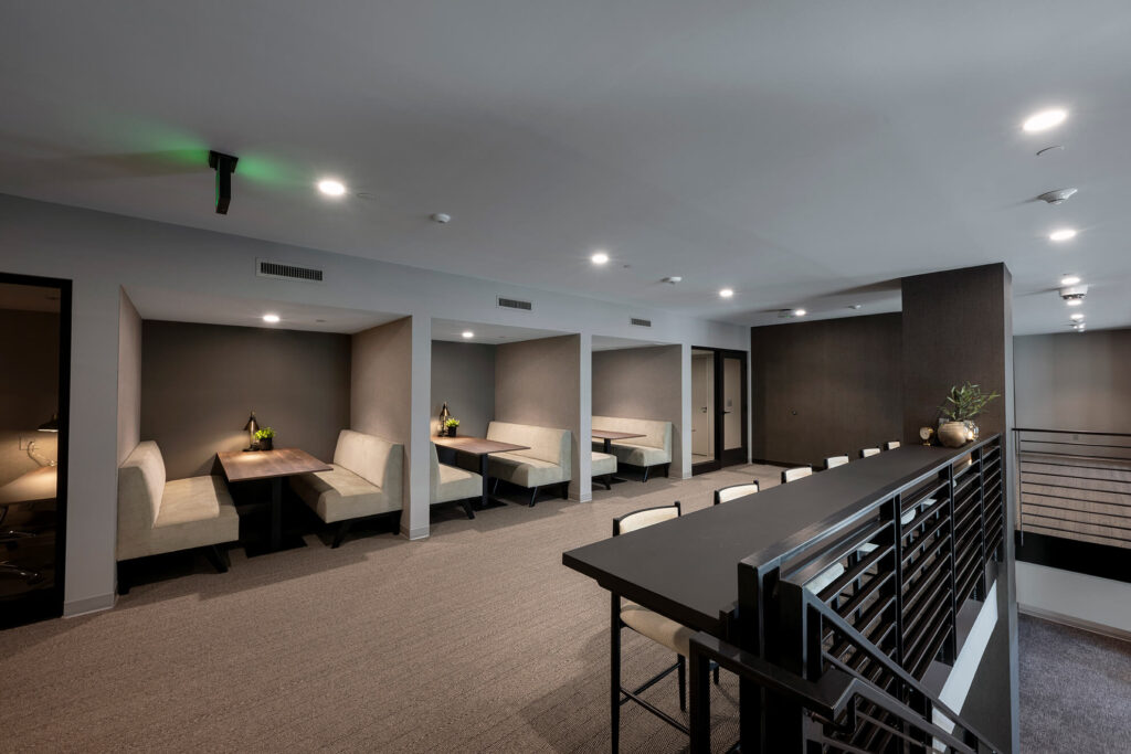 Coworking and work-from-home space for residents at The Pearl in Fort Wayne